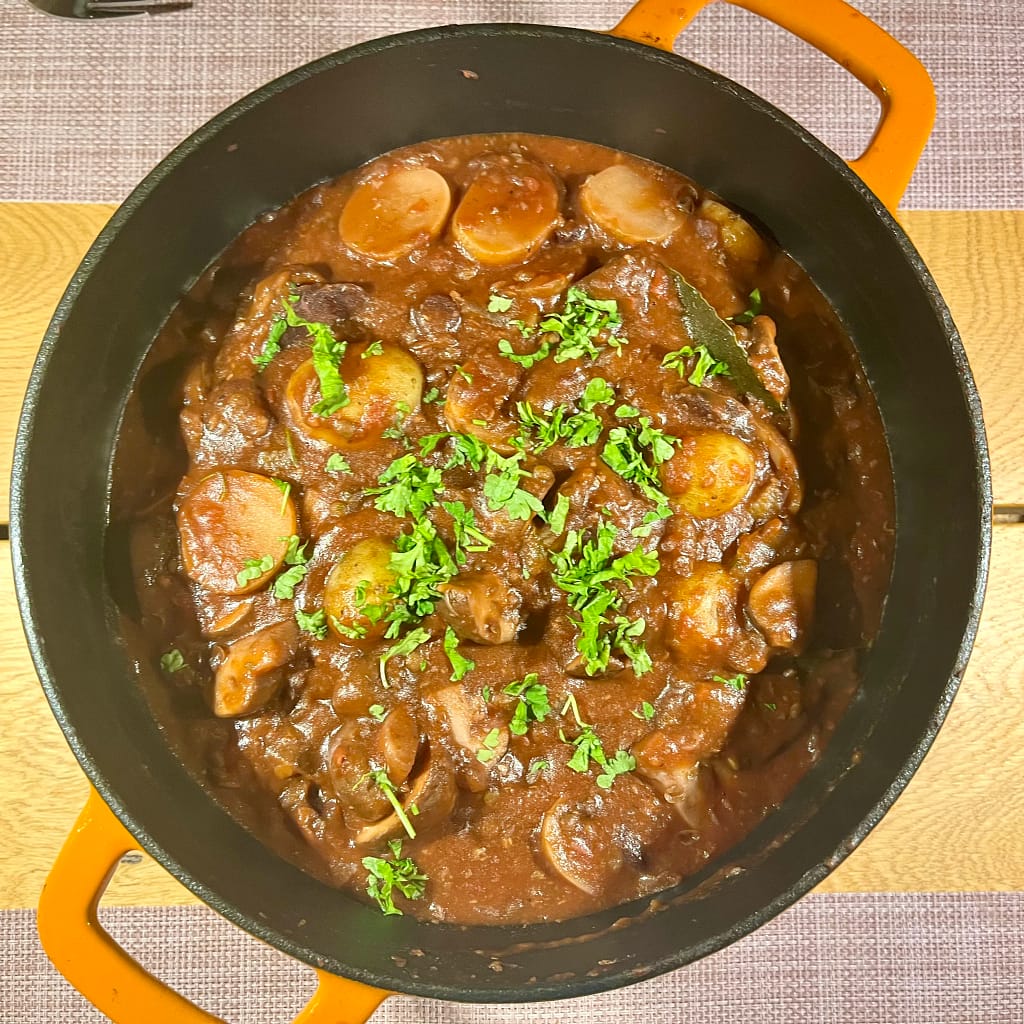 Vegetarische Linzenstoof met peterselie