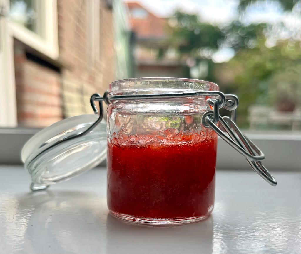 Aardbeiencompote bewaren