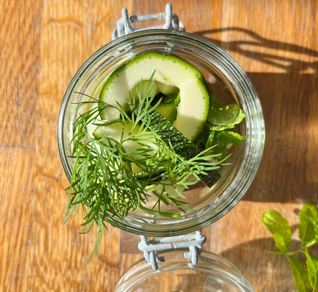 Courgette met munt en dille