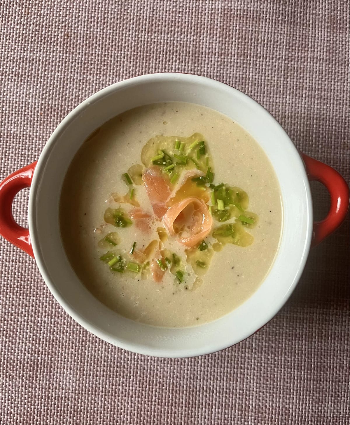 Aspergesoep met Zalm